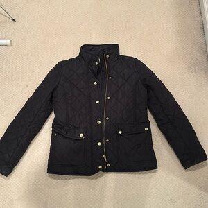 Jcrew black quilted jacket